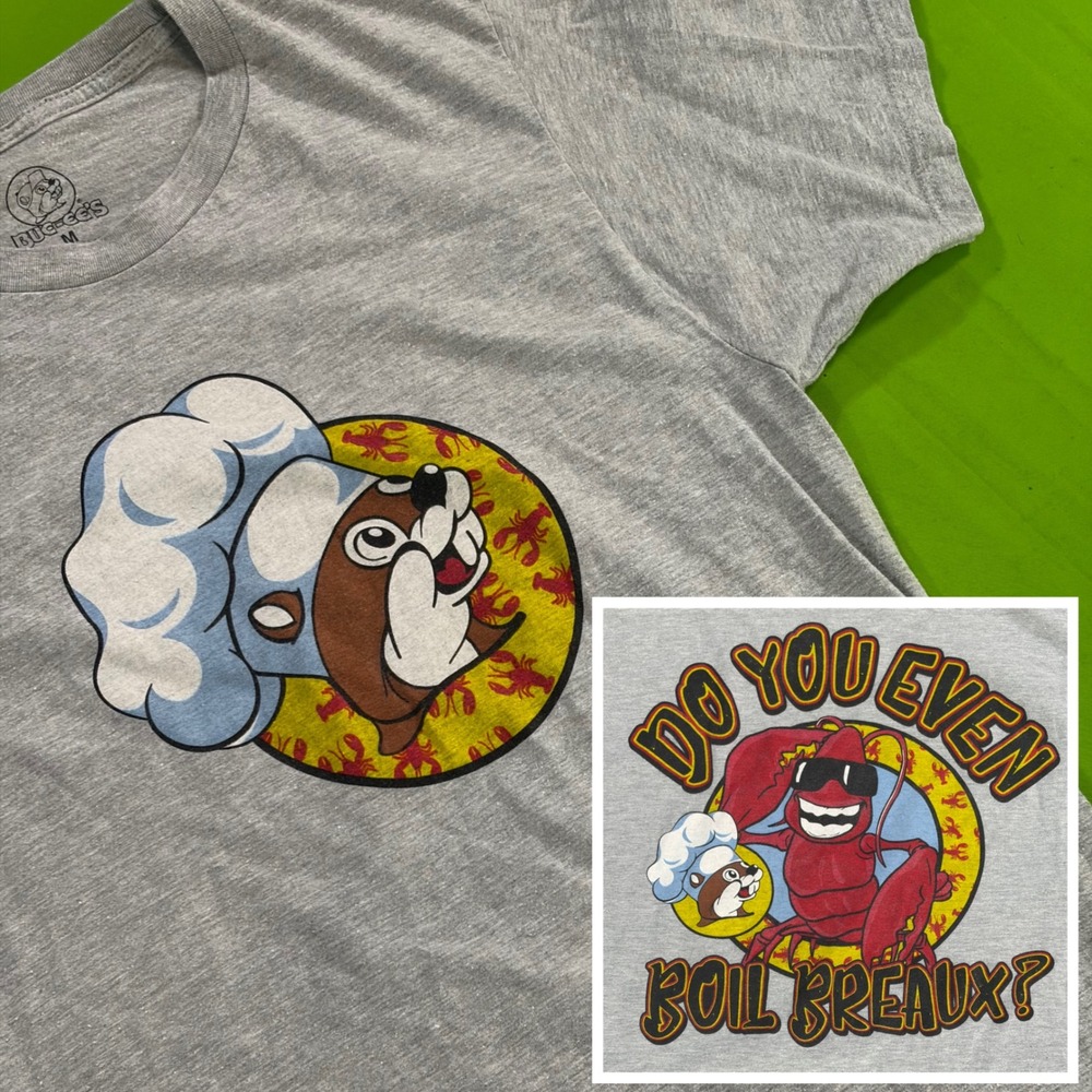 Buc-ees Beaver Logo T-Shirt Men M Do You Even Boil Breaux Crawfish Louisiana Tee